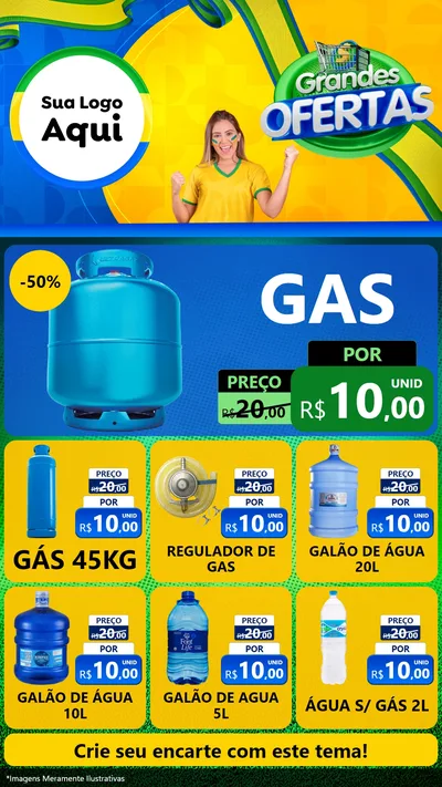 Modelo de Rede Social para Stories com o tema Grandes Ofertas para Água e gás