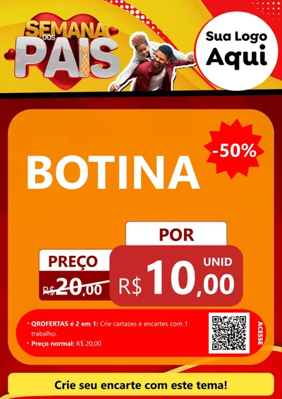 Modelo de Cartaz para Cartaz A4 Vertical com o tema Semana Dos Pais para Agropecuária