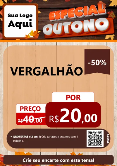 Modelo de Cartaz para Cartaz A4 Vertical com o tema Especial Outono para Ferragens