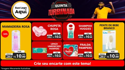 Modelo de TV para TV Horizontal com o tema Quinta Turbinada para Bebês