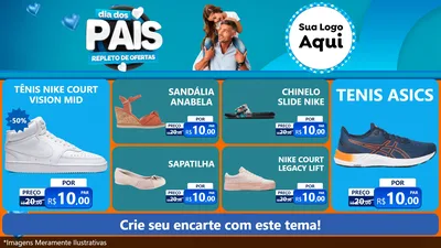 Modelo de TV para TV Horizontal com o tema Dia Dos Pais Repleto de Ofertas para Calçados
