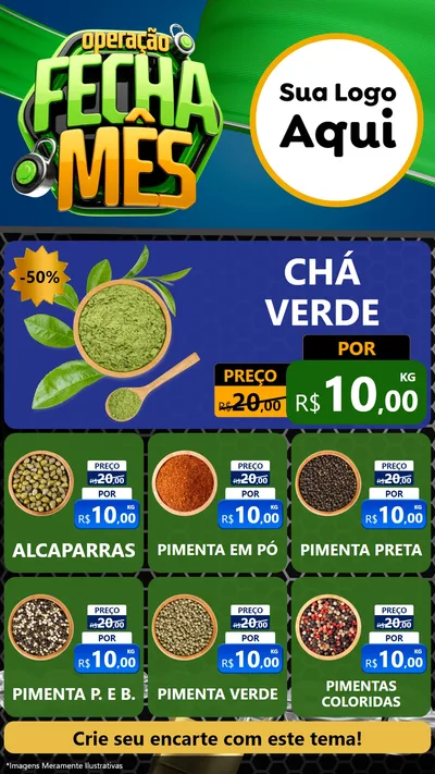 Modelo de Rede Social para Stories com o tema Operação Fecha Mês para Produtos Naturais