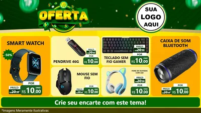 Modelo de TV para TV Horizontal com o tema Oferta para Informática