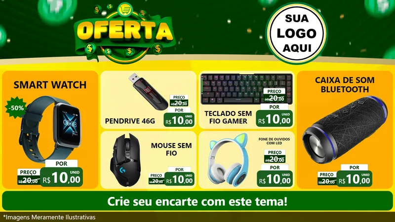 Modelo de TV para TV Horizontal com o tema Oferta para Informática