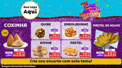 Modelo de TV para TV Horizontal com o tema Pré Carnaval de Ofertas para Salgadaria