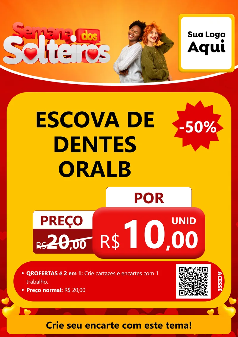 Modelo de Cartaz para Cartaz A4 Vertical com o tema Semana dos Solteiros para Higiene Pessoal
