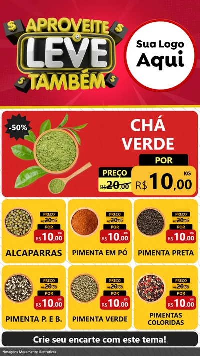 Modelo de Rede Social para Stories com o tema Aproveite e Leve Também para Produtos Naturais