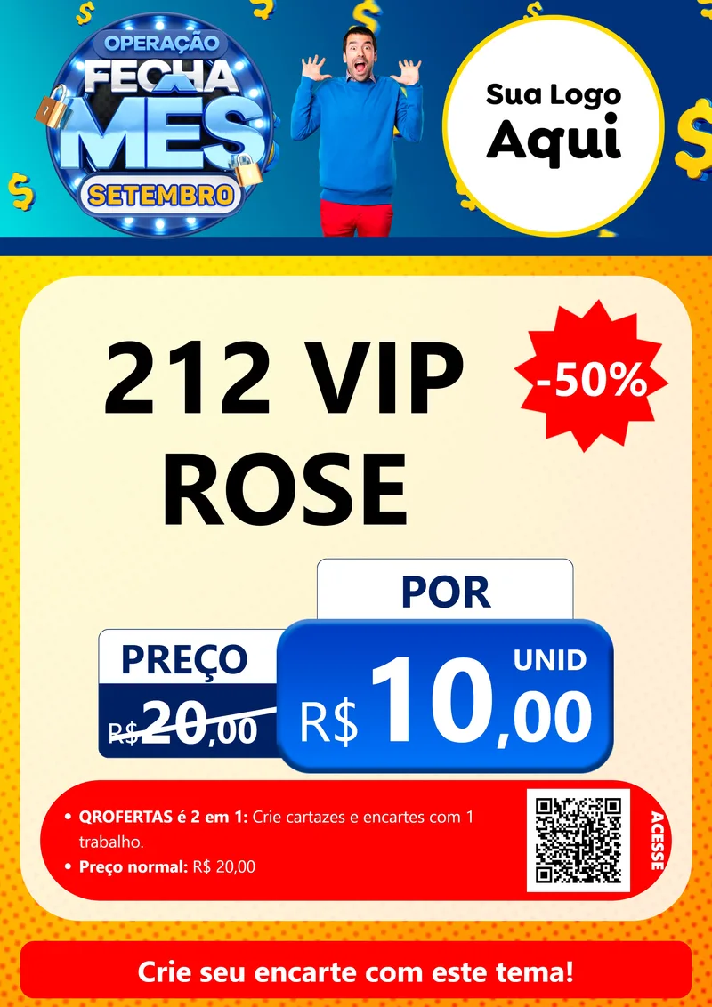 Modelo de Cartaz para Cartaz A4 Vertical com o tema Operação Fecha Mês Setembro para Perfumes
