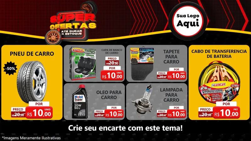 Modelo de TV para TV Horizontal com o tema Super Ofertas Até Durar o Estoque para Auto peças
