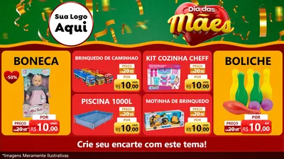 Modelo de TV para TV Horizontal com o tema Dia das Mães para Brinquedos