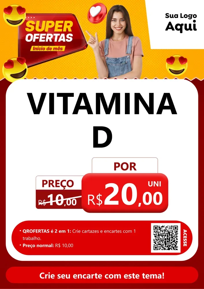 Modelo de Cartaz para Cartaz A4 Vertical com o tema Super Ofertas Inicio De mês para Farmácia