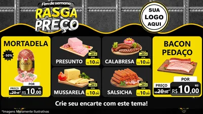 Modelo de TV para TV Horizontal com o tema Fim de Semana Rasga Preço para Frios e Laticínios