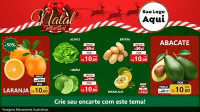 Modelo de TV para TV Horizontal com o tema Natal Imperdível para Hortifrúti