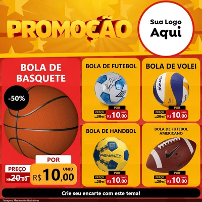 Modelo de Rede Social para Feed Facebook com o tema Promoção para Artigos Esportivos