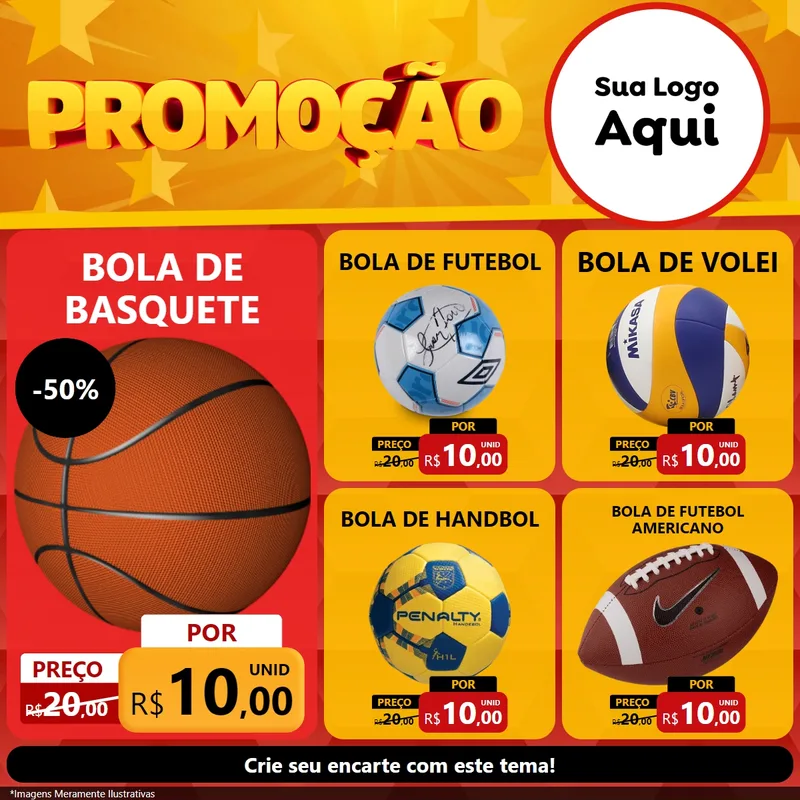 Modelo de Rede Social para Feed Facebook com o tema Promoção para Artigos Esportivos