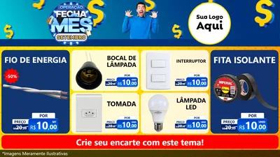 Modelo de TV para TV Horizontal com o tema Operação Fecha Mês Setembro para Materiais Elétricos