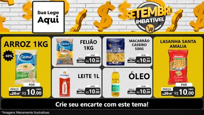 Modelo de TV para TV Horizontal com o tema Setembro Imbatível para Supermercado
