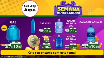 Modelo de TV para TV Horizontal com o tema Semana Arrasadora para Água e gás