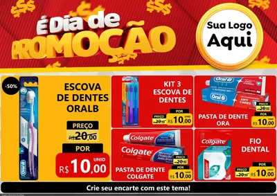 Modelo de Encarte para Encarte A4 Horizontal com o tema É Dia De Promoção para Higiene Pessoal