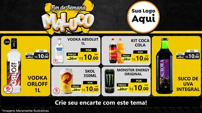 Modelo de TV para TV Horizontal com o tema Fim de Semana Maluco para Distribuidora de bebidas