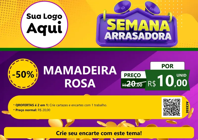Modelo de Cartaz para Cartaz A4 Horizontal com o tema Semana Arrasadora para Bebês