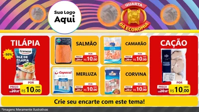 Modelo de TV para TV Horizontal com o tema Quarta da Economia para Peixaria