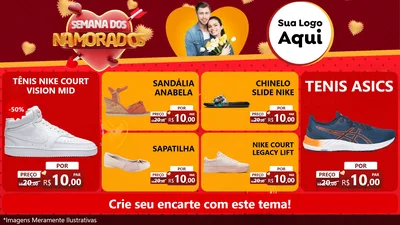Modelo de TV para TV Horizontal com o tema Semana dos Namorados para Calçados