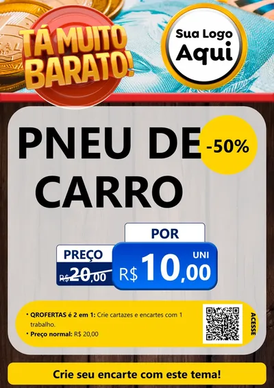 Modelo de Cartaz para Cartaz A4 Vertical com o tema Está Muito Barato para Auto peças