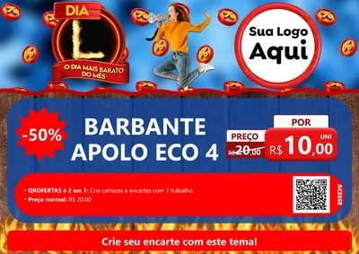 Modelo de Cartaz para Cartaz A4 Horizontal com o tema Dia L - O Dia Mais Barato Do Mês para Armarinho e Aviamentos