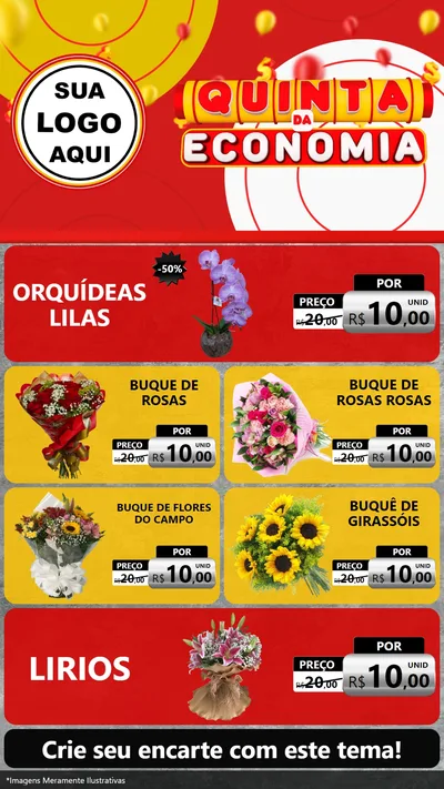 Modelo de TV para TV Vertical com o tema Quinta da Economia para Floricultura e jardim