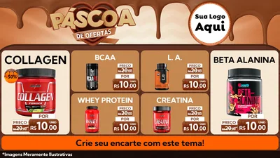 Modelo de TV para TV Horizontal com o tema Páscoa de Ofertas para Suplementos alimentares