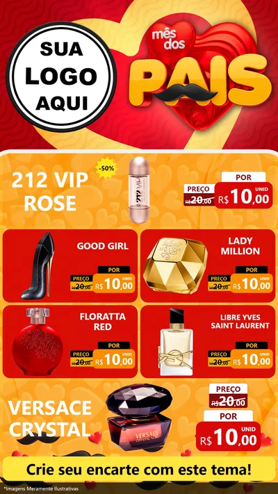 Modelo de TV para TV Vertical com o tema Mês Dos Pais para Perfumes