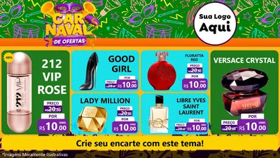 Modelo de TV para TV Horizontal com o tema Carnaval de Ofertas para Perfumes