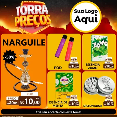 Modelo de Rede Social para Feed Facebook com o tema Torra Preços para Tabacaria