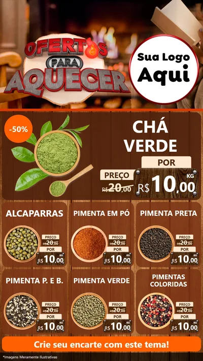 Modelo de Rede Social para Stories com o tema Ofertas Para Aquecer para Produtos Naturais
