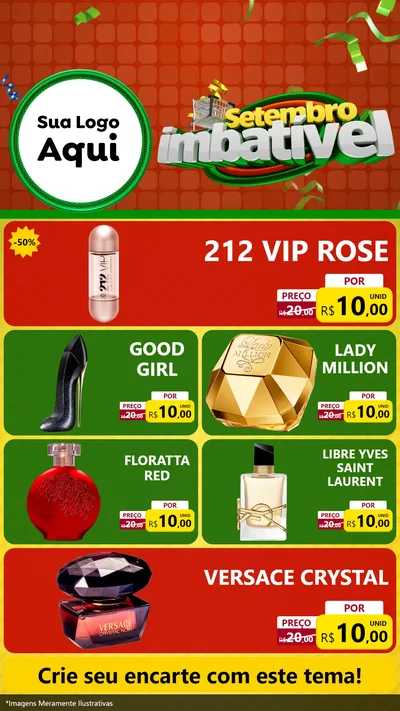 Modelo de TV para TV Vertical com o tema Setembro Imbatível para Perfumes