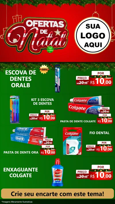 Modelo de TV para TV Vertical com o tema Ofertas de Natal para Higiene Pessoal