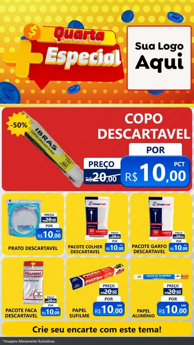 Modelo de Rede Social para Stories com o tema Quarta Mais Especial para Embalagens