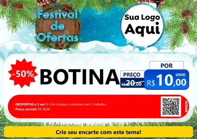 Modelo de Cartaz para Cartaz A4 Horizontal com o tema Festival de Ofertas - Inverno para Agropecuária