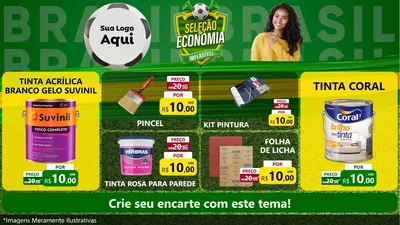 Modelo de TV para TV Horizontal com o tema Seleção de Economia - Copa para Tintas e Ferramentas