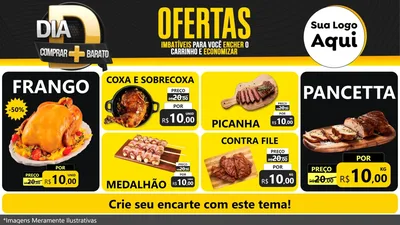 Modelo de TV para TV Horizontal com o tema Dia D Mais Economia para Assados