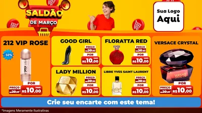 Modelo de TV para TV Horizontal com o tema Saldão de Março para Perfumes