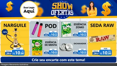 Modelo de TV para TV Horizontal com o tema Show de Ofertas para Tabacaria