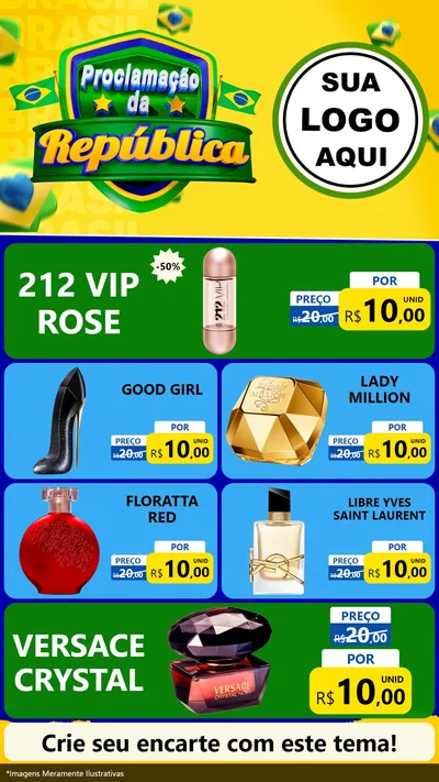 Modelo de TV para TV Vertical com o tema Proclamação da República para Perfumes