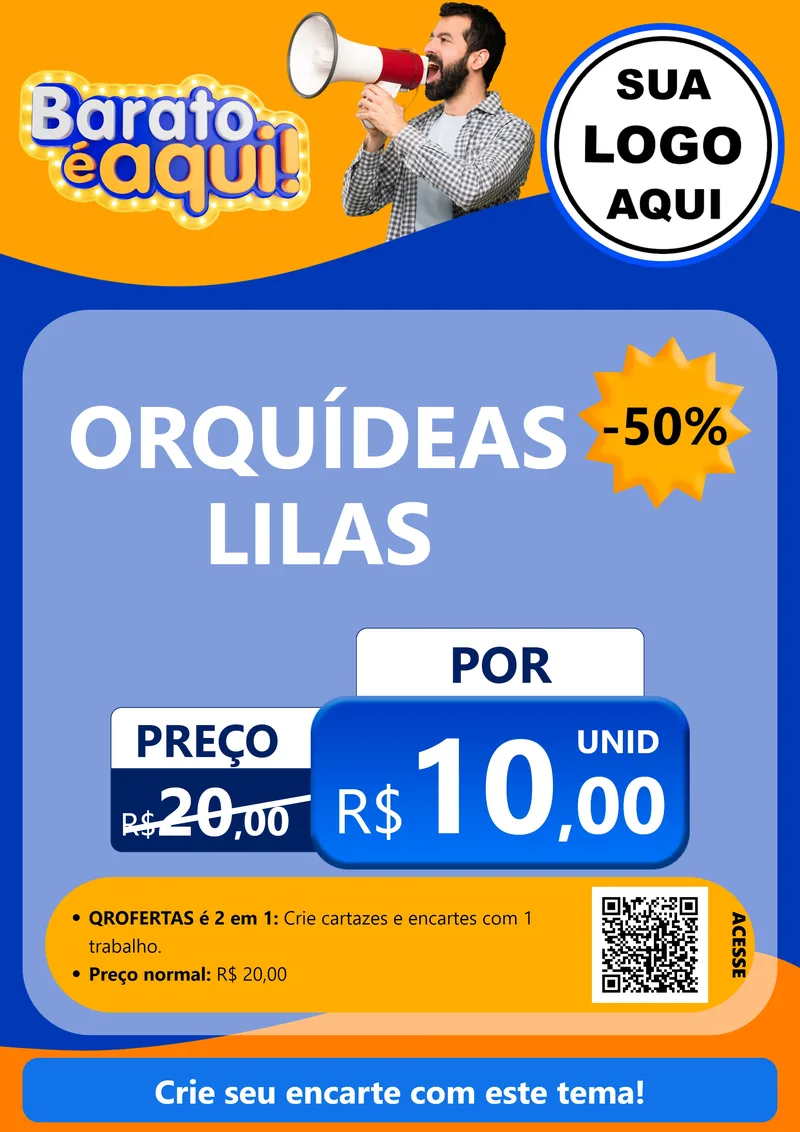 Modelo de Cartaz para Cartaz A4 Vertical com o tema Barato é aqui para Floricultura e jardim