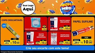 Modelo de TV para TV Horizontal com o tema Fecha Mês para Embalagens