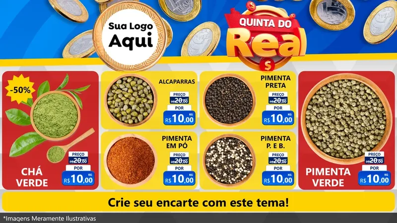Modelo de TV para TV Horizontal com o tema Quinta do Real para Produtos Naturais