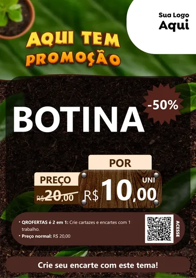 Modelo de Cartaz para Cartaz A4 Vertical com o tema Aqui tem Promoção para Agropecuária