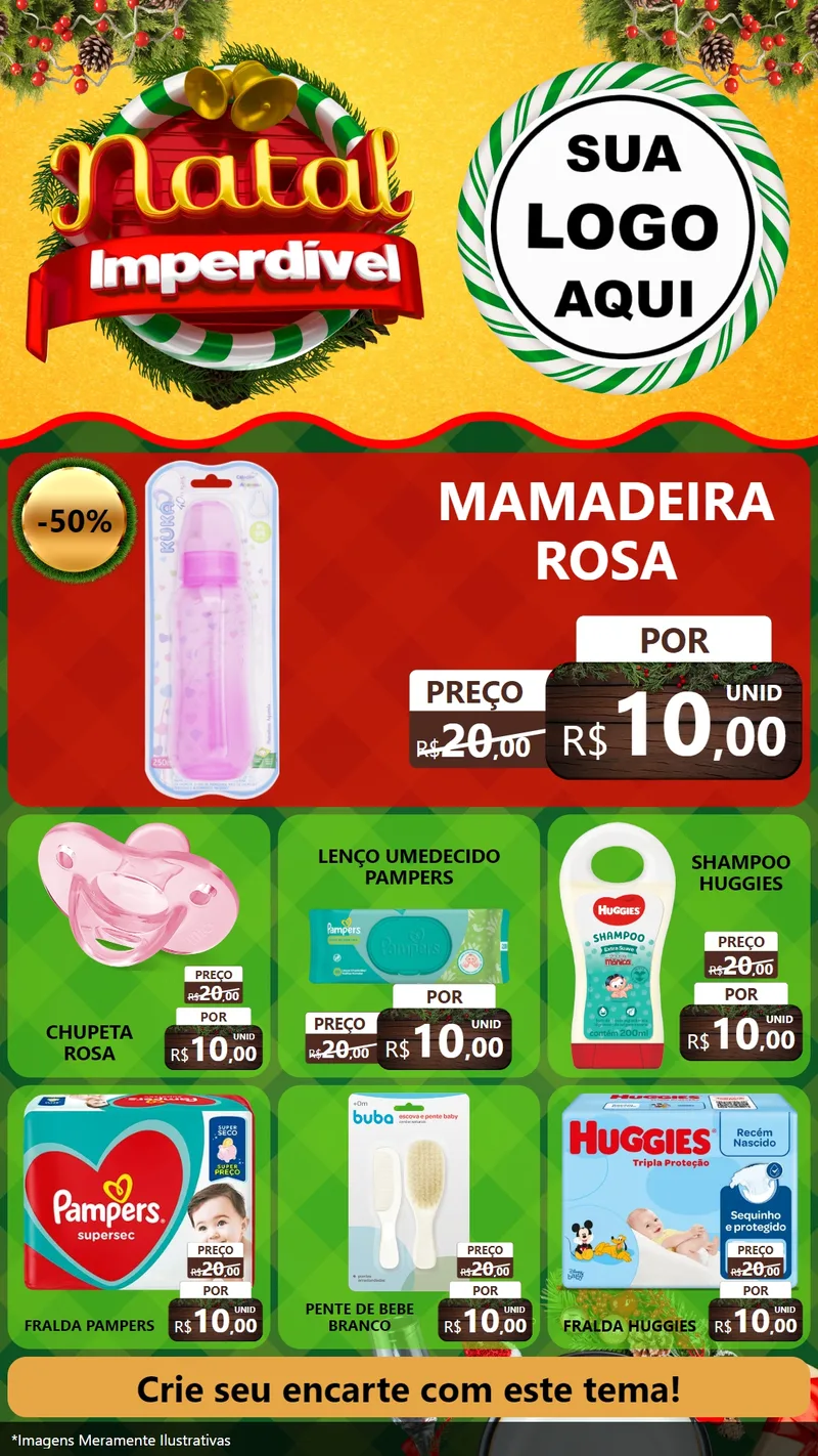 Modelo de Rede Social para Stories com o tema Natal Imperdível para Bebês
