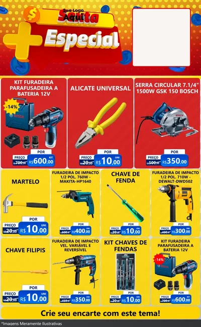 Modelo de Encarte para Encarte Grande com o tema Sexta Mais Especial para Maquinas e Ferramentas
